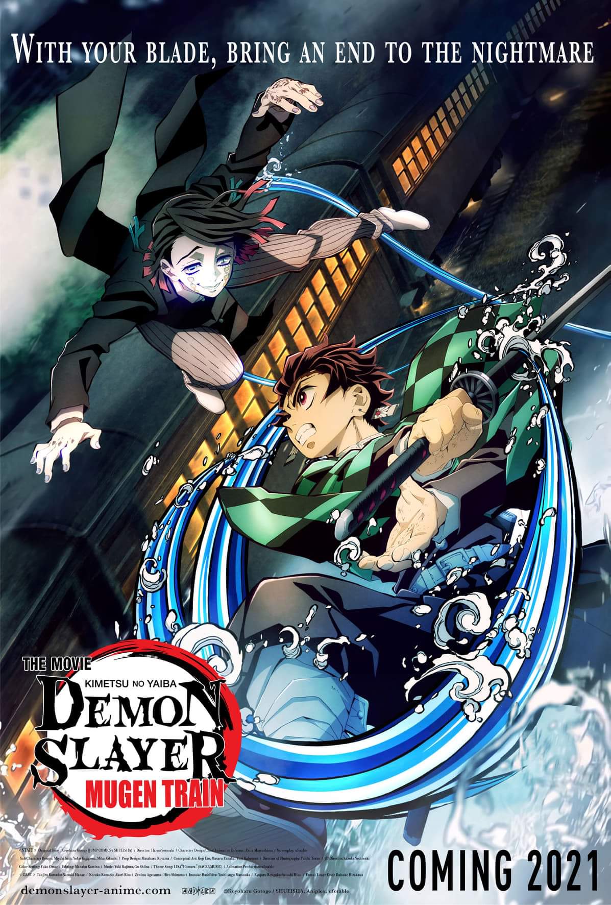Mugen Train Promotional Poster Kimetsu no Yaiba the Movie Demon Slayer 